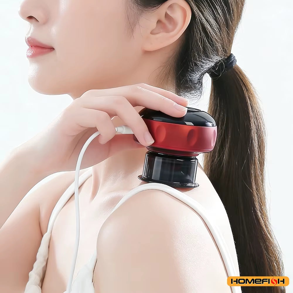 Electric Cupping Massage Therapy Device for Back, Neck, and Arms